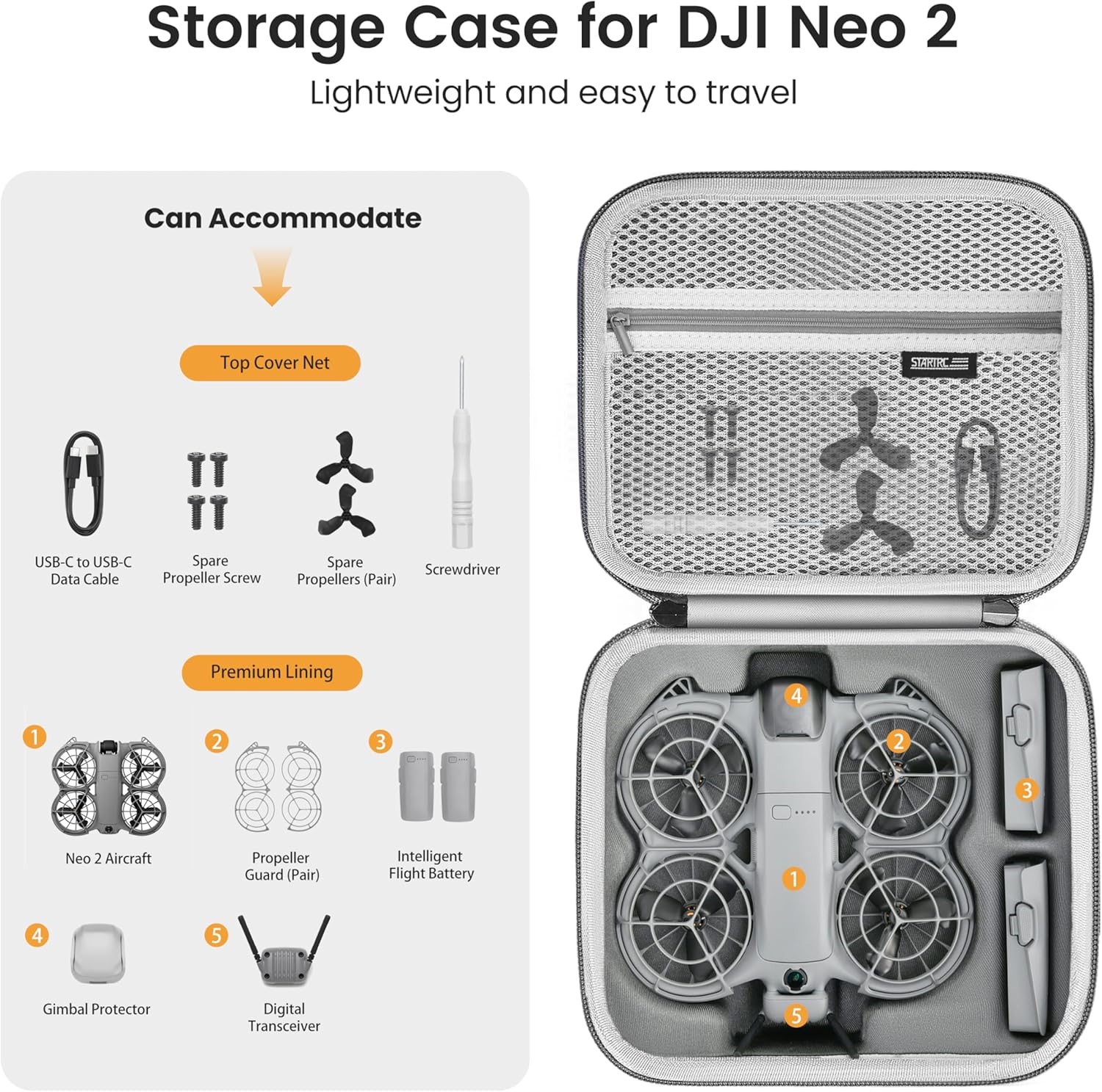 STARTRC Neo 2 حقيبة كتف محمولة - مراجعة Battery Case Storage وسعره